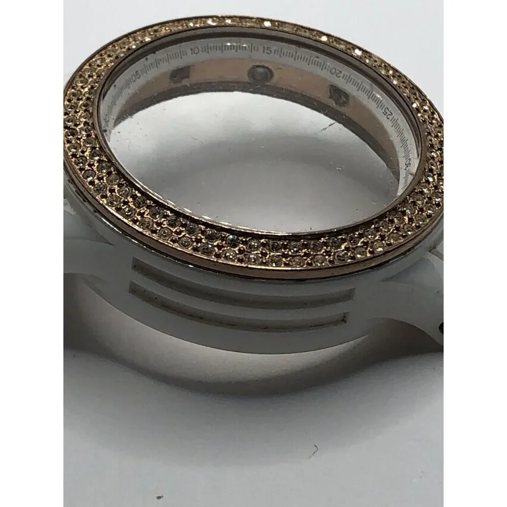 Michael Kors Watch Parts Case 40mm Partial Band White Ceramic 20mm Links GY362